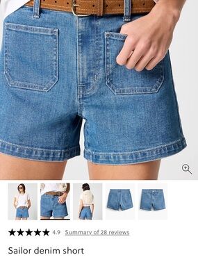 J. Crew Blue Patch-Pocket Denim Shorts